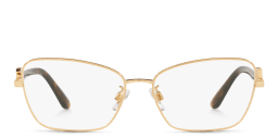 Shop Dolce & Gabbana Wide Cat-Eye Eyeglasses in Gold online.