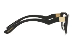 Shop Dolce & Gabbana Wide Cat Eye Eyeglasses in Black online.