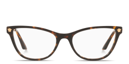 Shop VERSACE Medusa Cat-Eye Eyeglasses in Havana online.