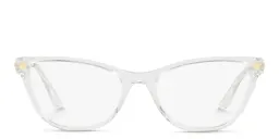 Shop VERSACE Medusa Cat-Eye Eyeglasses in Crystal online.