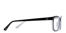 Shop EYE'M Kids Rectangle Eyeglasses in Double Layer Black & White online.