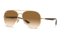 Shop Ray-Ban Unisex Pilot Sunglasses in Gold online.