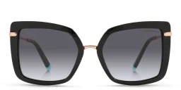 Shop TIFFANY Square Sunglasses in Black online.