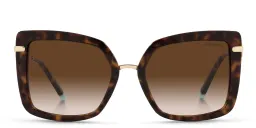 Shop TIFFANY Square Sunglasses in Havana online.