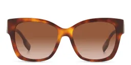 Shop BURBERRY Square Sunglasses in Light Havana online.