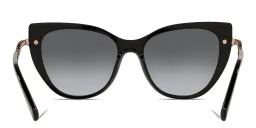 Shop BVLGARI Cat Eye Sunglasses in Black online.