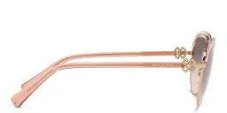 Shop BVLGARI Aviator Sunglasses in Rose Gold online.