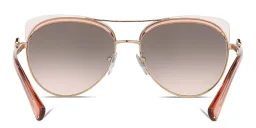 Shop BVLGARI Aviator Sunglasses in Rose Gold online.