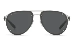 Shop BVLGARI Aviator Sunglasses in Silver online.