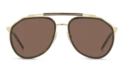 Shop Dolce & Gabbana Aviator Sunglasses in Gold online.