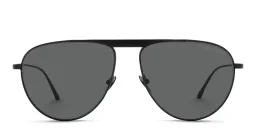 Shop GIORGIO ARMANI Aviator Sunglasses in Matte Black online.