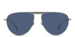 Shop GIORGIO ARMANI Aviator Sunglasses in Matte Gunmetal online.