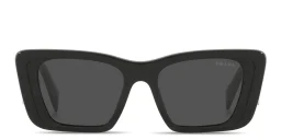Shop PRADA Butterfly Sunglasses in Black online.