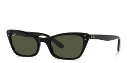 Shop Ray-Ban Lady Burbank Cat-Eye Sunglasses in Black online.