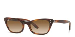 Shop Ray-Ban Cat-Eye Sunglasses in Striped Havana online.