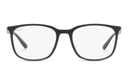 Shop Ray-Ban Optics Unisex Square Eyeglasses in Black online.