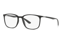 Shop Ray-Ban Unisex Square Eyeglasses in Black online.