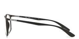 Shop Ray-Ban Optics Unisex Square Eyeglasses in Shiny Black online.