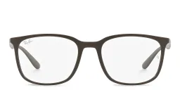 Shop Ray-Ban Optics Unisex Square Eyeglasses in Brown online.