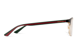 Shop GUCCI Wide Rectangle Eyeglasses in Black online.
