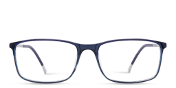 Shop Silhouette SPX Illusion Rectangle Eyeglasses in Blue online.