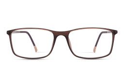 Shop Silhouette SPX Illusion Rectangle Eyeglasses in Brown online.