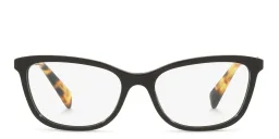 Shop PRADA Cat Eye Eyeglasses in Black online.