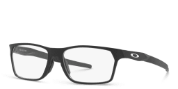 Shop Oakley Wide Rectangle Eyeglasses in Satin Black online.