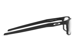 Shop Oakley Wide Rectangle Eyeglasses in Satin Black online.