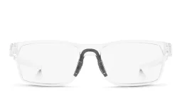 Shop Oakley Hex Jector Wide Rectangle Eyeglasses in Polished Clear online.
