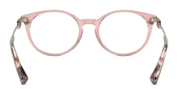 Shop VALENTINO V Logo Round Eyeglasses in Pink online.