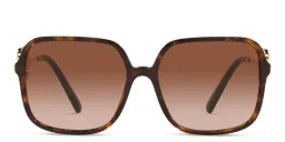 Shop VALENTINO Oversized Square Sunglasses in Havana online.