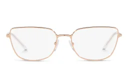 Shop PRADA Wide Cat Eye Eyeglasses in Pink Gold online.
