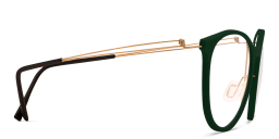 Shop MONOGRAM Round Eyeglasses in Green online.