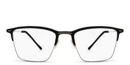 Shop MONOGRAM Half Rim Square Eyeglasses in Black online.