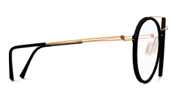 Shop MONOGRAM Unisex Round Eyeglasses in Black online.