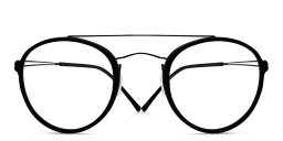 Shop MONOGRAM Unisex Round Eyeglasses in Matte Black online.
