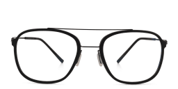 Shop MONOGRAM Unisex Square Eyeglasses in Black online.