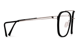 Shop MONOGRAM Unisex Square Eyeglasses in Black & Silver online.
