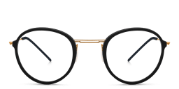 Shop MONOGRAM Unisex Round Eyeglasses in Black online.