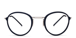 Shop MONOGRAM Unisex Round Eyeglasses in Blue online.