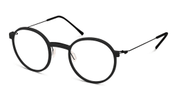 Shop MONOGRAM Unisex Round Eyeglasses in Black online.