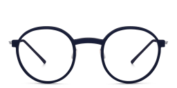 Shop MONOGRAM Unisex Round Eyeglasses in Blue online.
