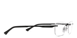 Shop EYE'M Rimless Wide Rectangle Eyeglasses in Black online.