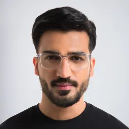 Shop EYE'M Wide Rectangle Eyeglasses in Clear online.
