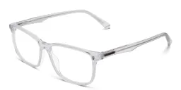Shop EYE'M Wide Rectangle Eyeglasses in Clear online.