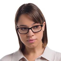 Shop EYE'M Rectangle Eyeglasses in Brown online.