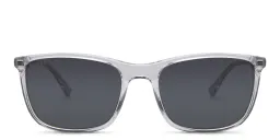 Shop EYE'M Rectangle Sunglasses in Clear online.