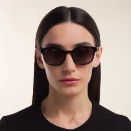 Shop EYE'M Round Sunglasses in Brown online.