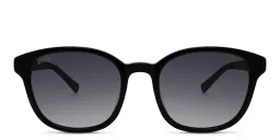 Shop EYE'M Round Sunglasses in Black online.